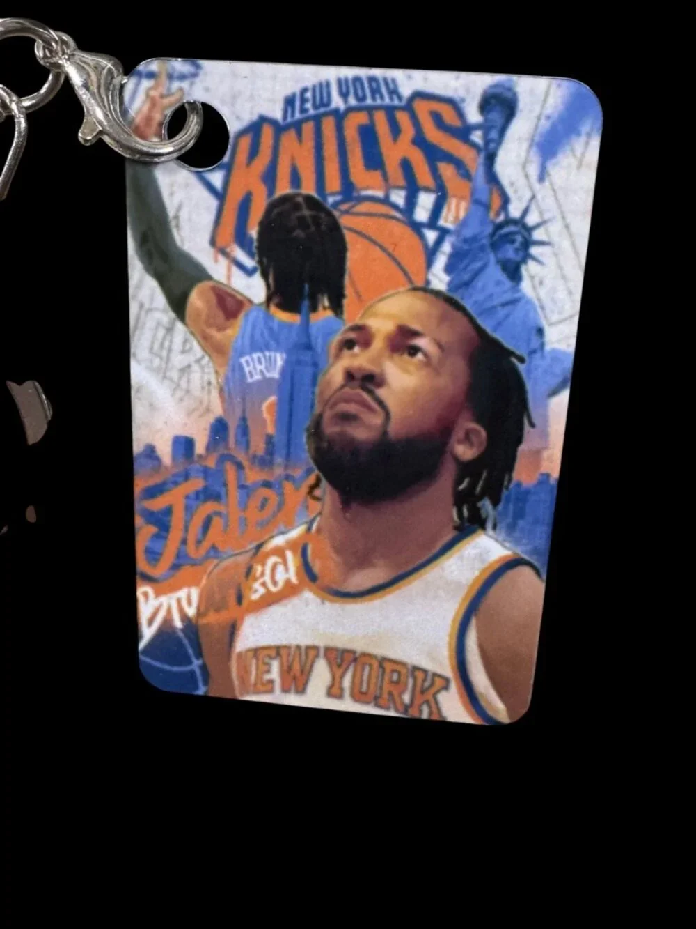 Jalen Brunson New York Knicks Metal Keychain, Basketball Fan Collectible Keyring